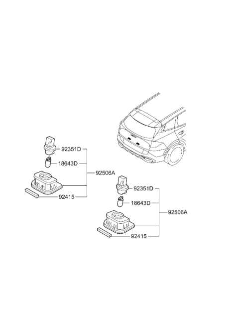 2023 Kia Sportage Hybrid License Plate & Interior Lamp Diagram