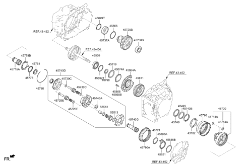 2023 Kia Sportage Bearing Diagram for 458513B000