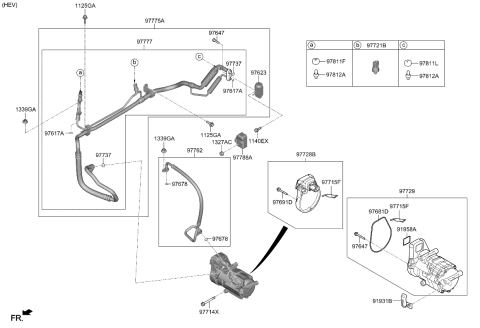 2023 Kia Sportage Hybrid Air Condition System-Cooler Line Diagram 1