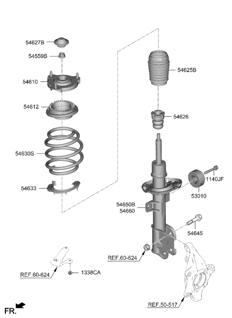 2024 Kia Sportage INSULATOR ASSY-STRUT Diagram for 54610P1000