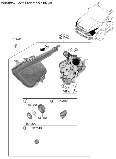 2023 Kia Sportage Hybrid Head Lamp Diagram 2