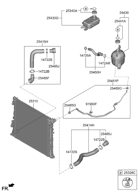 2023 Kia Sportage HOSE ASSY-WATER Diagram for 25450P0000