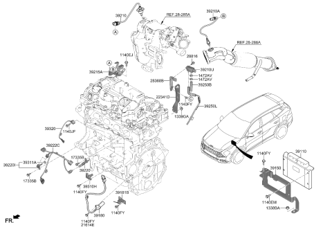 2023 Kia Sportage SENSOR ASSY-OXYGEN Diagram for 392102M435