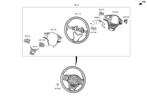 2023 Kia Sportage BODY-STEERING WHEEL Diagram for 56111P1000HB2