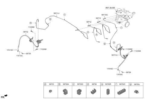 2023 Kia Sportage TUBE-H/MODULE TO FR Diagram for 58715CH000