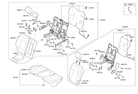 2023 Kia Sportage CUSHION ASSY-RR SEAT Diagram for 89100CH410FG5