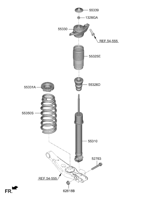 2024 Kia Sportage Rear Spring & Strut Diagram