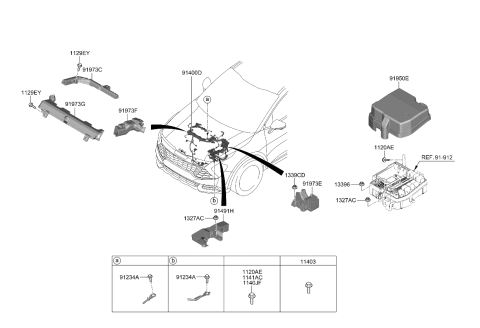 2023 Kia Sportage WIRING ASSY-CONTROL Diagram for 91400CH020