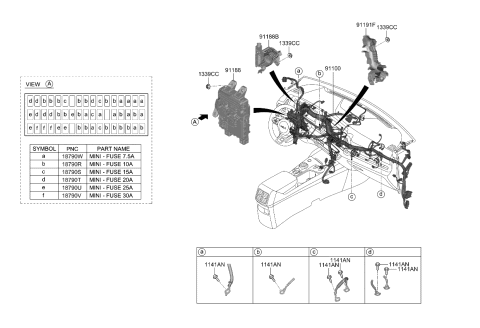 2023 Kia Sportage JUNCTION BOX ASSY-I Diagram for 91950CH232