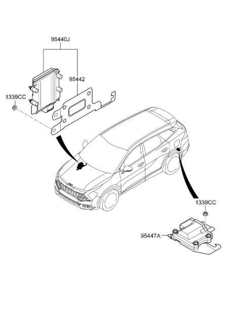 2023 Kia Sportage Hybrid Transmission Control Unit Diagram