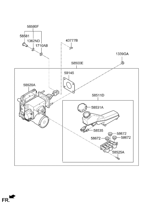 2024 Kia Sportage Brake Master Cylinder & Booster Diagram