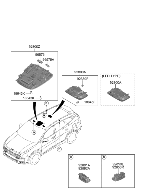 2023 Kia Sportage Hybrid Room Lamp Diagram