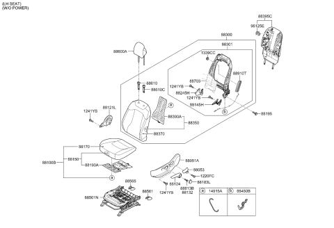 2023 Kia Sportage KNOB-FRONT SEAT RECL Diagram for 88016P1000WK