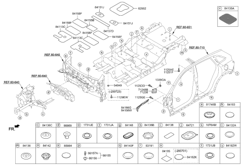 2022 Kia Niro Isolation Pad & Plug Diagram