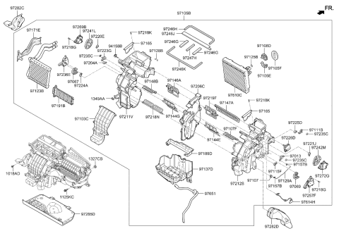 2021 Kia Niro HEATER & EVAPORATOR Diagram for 97205G5221