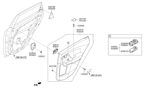 2022 Kia Niro Panel Assembly-Rear Door Diagram for 83305G5060DRR