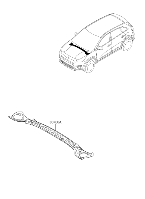 2022 Kia Niro Cowl Panel Diagram