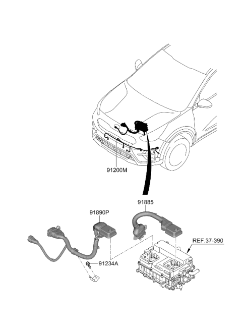 2022 Kia Niro Wiring Assembly-FEM Diagram for 91845G5020