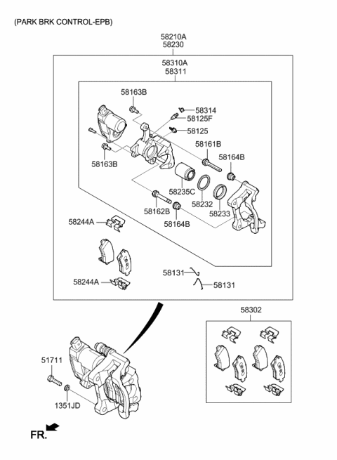 2022 Kia Niro Rear Wheel Brake Diagram 2