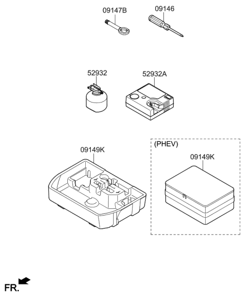 2021 Kia Niro Ovm Tool Diagram