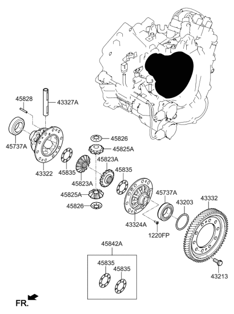 2021 Kia Niro Transaxle Gear-Manual Diagram 2