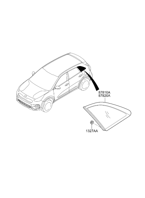 2020 Kia Niro Quarter Window Diagram