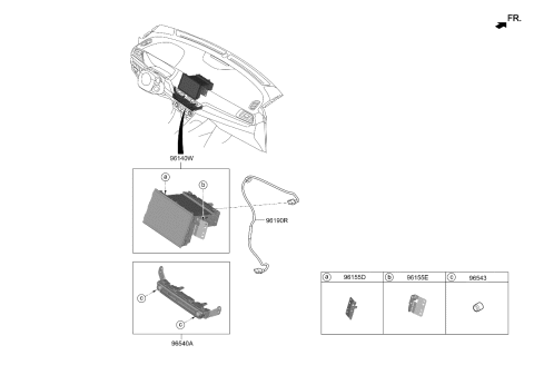 2020 Kia Niro AUDIO ASSY Diagram for 96160G5PD0