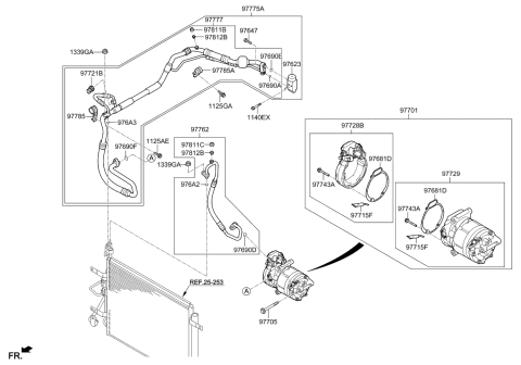 2022 Kia Niro Air Condition System-Cooler Line Diagram