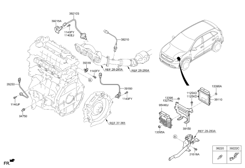 2021 Kia Niro T/M Control Unit Diagram for 954412BBS0