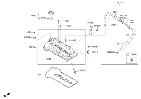 2022 Kia Niro Rocker Cover Diagram