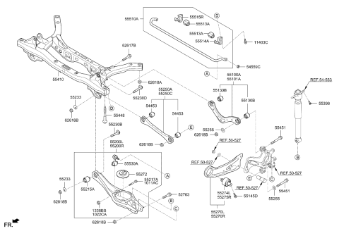 2022 Kia Niro Rear Suspension Control Arm Diagram
