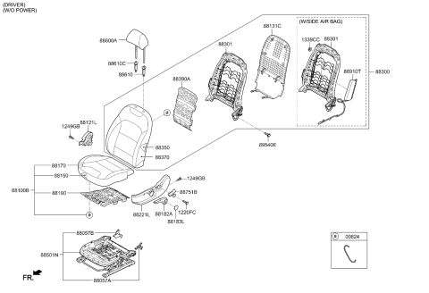 2020 Kia Niro Seat-Front Diagram 2