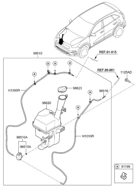 2021 Kia Niro Windshield Washer Diagram