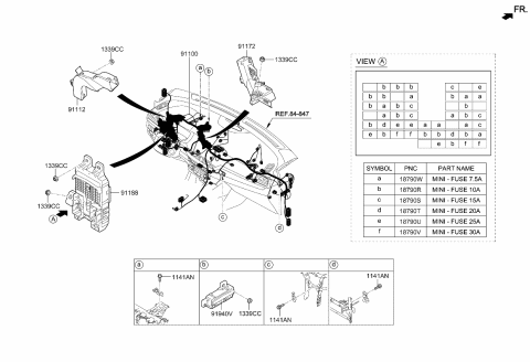 2021 Kia Niro WIRING ASSY-MAIN Diagram for 91115G5260