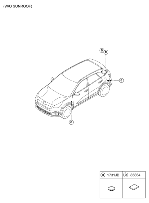 2021 Kia Niro Sunroof Diagram 2