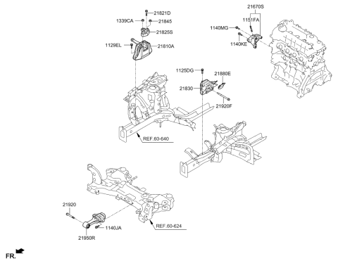 2021 Kia Niro BOLT Diagram for 21991AO000