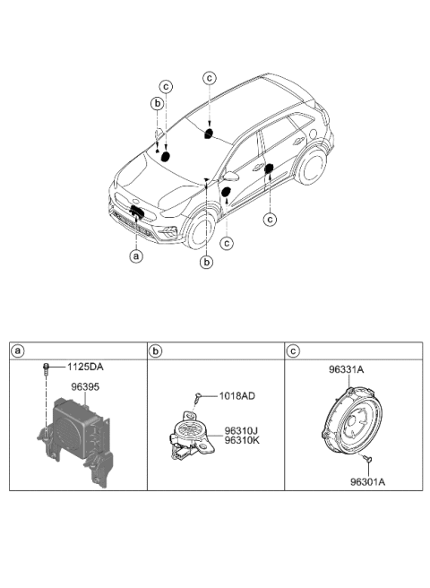 2022 Kia Niro Speaker Diagram 1