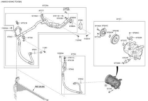 2020 Kia Forte Air Condition System-Cooler Line Diagram 2