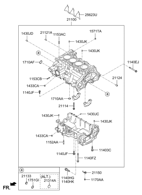 2021 Kia Forte Cylinder Block Diagram 1