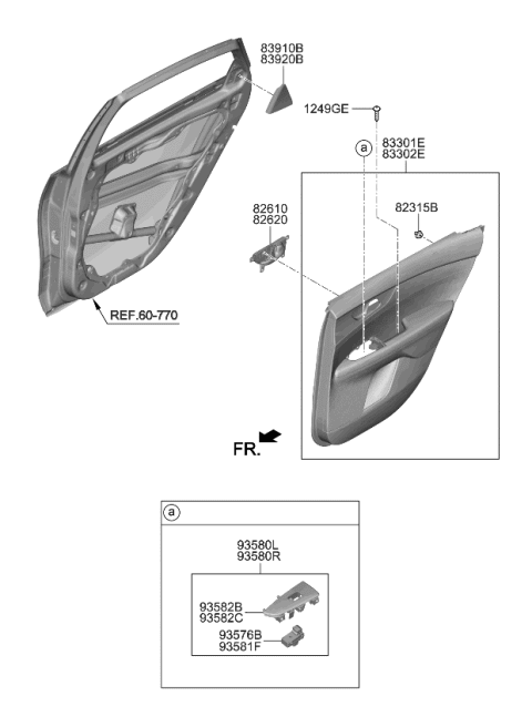 2020 Kia Forte Cover Assembly-Rr Dr Del Diagram for 83940M7000