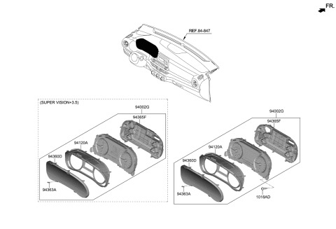 2020 Kia Forte Cluster Assembly-INSTRUM Diagram for 94021M7400