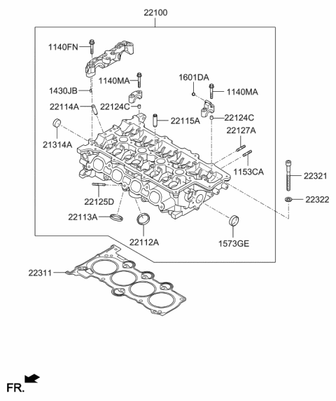 2020 Kia Forte Cylinder Head Diagram 1