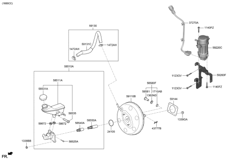 2019 Kia Forte Brake Master Cylinder & Booster Diagram 2