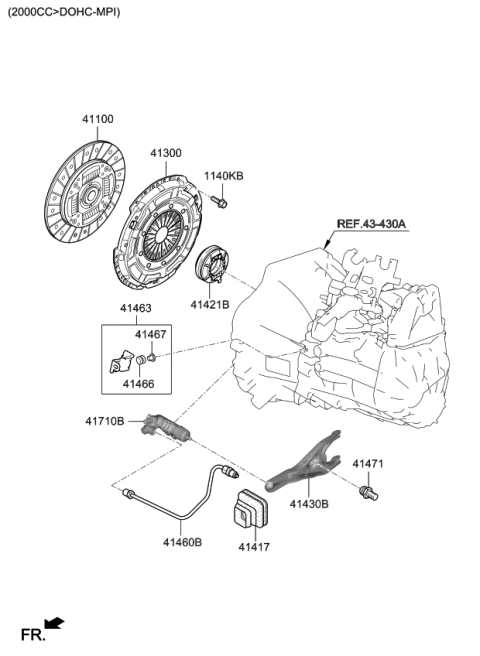 2021 Kia Forte Cylinder Assembly-Clutch Diagram for 4171023035