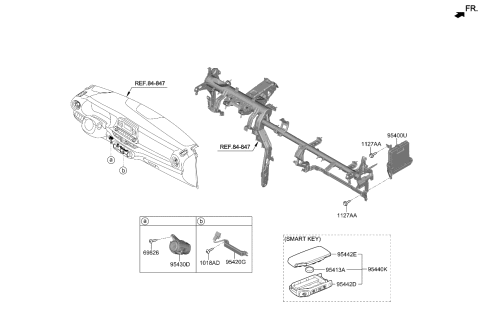 2021 Kia Forte Cover-REMOCON,Lower Diagram for 95449M6000