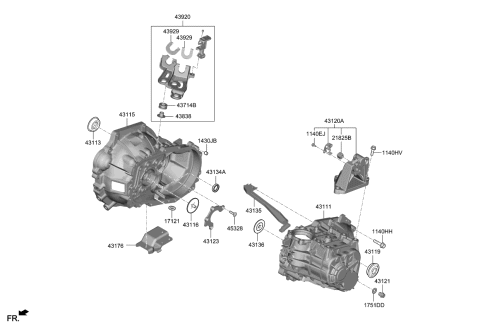 2020 Kia Forte Transaxle Case-Manual Diagram 2