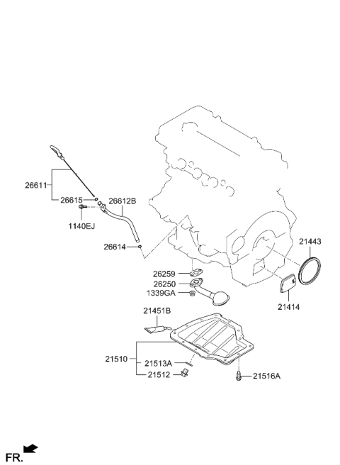 2021 Kia Forte Belt Cover & Oil Pan Diagram 2