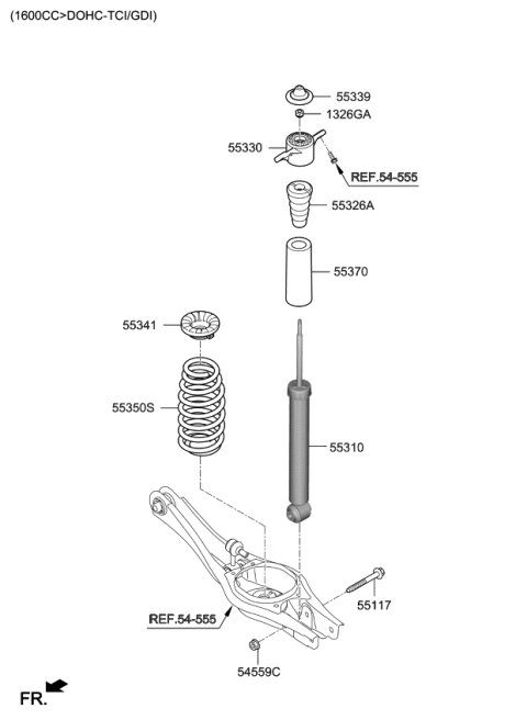 2020 Kia Forte Rear Spring & Strut Diagram 2