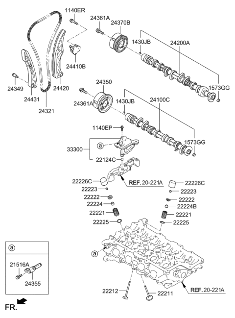 2019 Kia Forte Camshaft & Valve Diagram 1