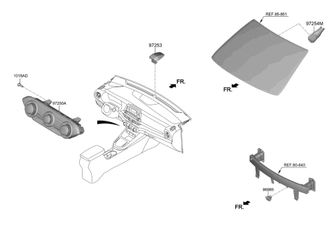2019 Kia Forte Control Assembly-Heater Diagram for 97250M6120WK